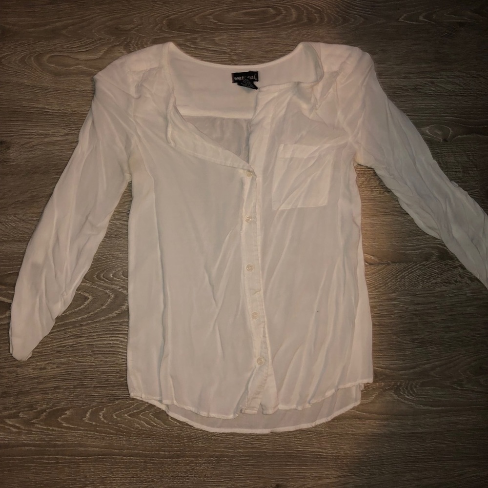 White button up top